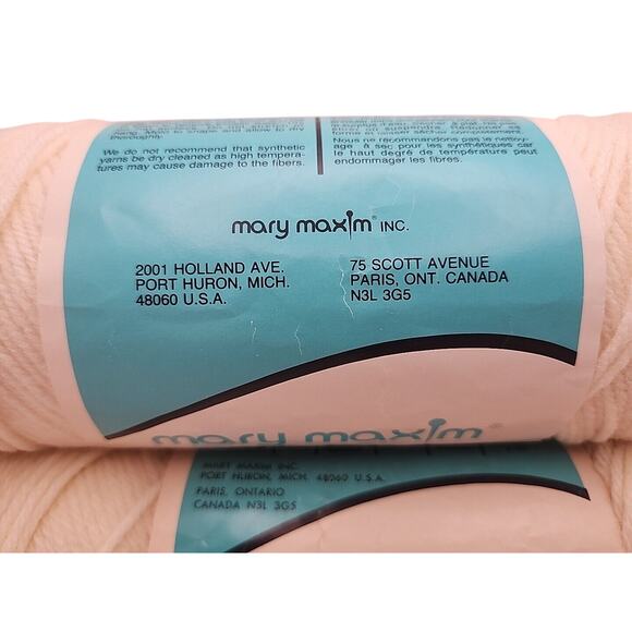 2 Skein of Mary Maxim Starlette Yarn - Teinte 3.5oz 4ply Worsted 100% Acrylic - Picture 5 of 7